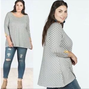 Matilda Jane | Make Believe Starstruck Top Roll Tab Sleeve Tunic